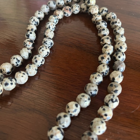 Boho bead, bone and leather necklace. - Picture 3 of 3